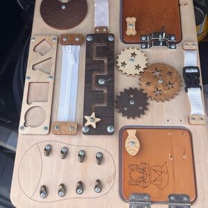Wooden Sensory Activity Board for Kids